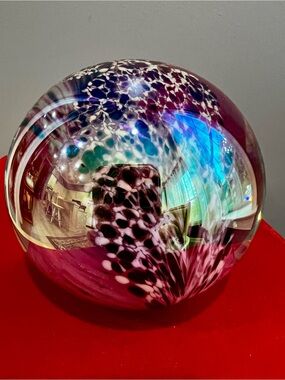 Seattle's Glass Eye Studio Paper Weight from the Mount St. Helen’s 1985 Eruption
